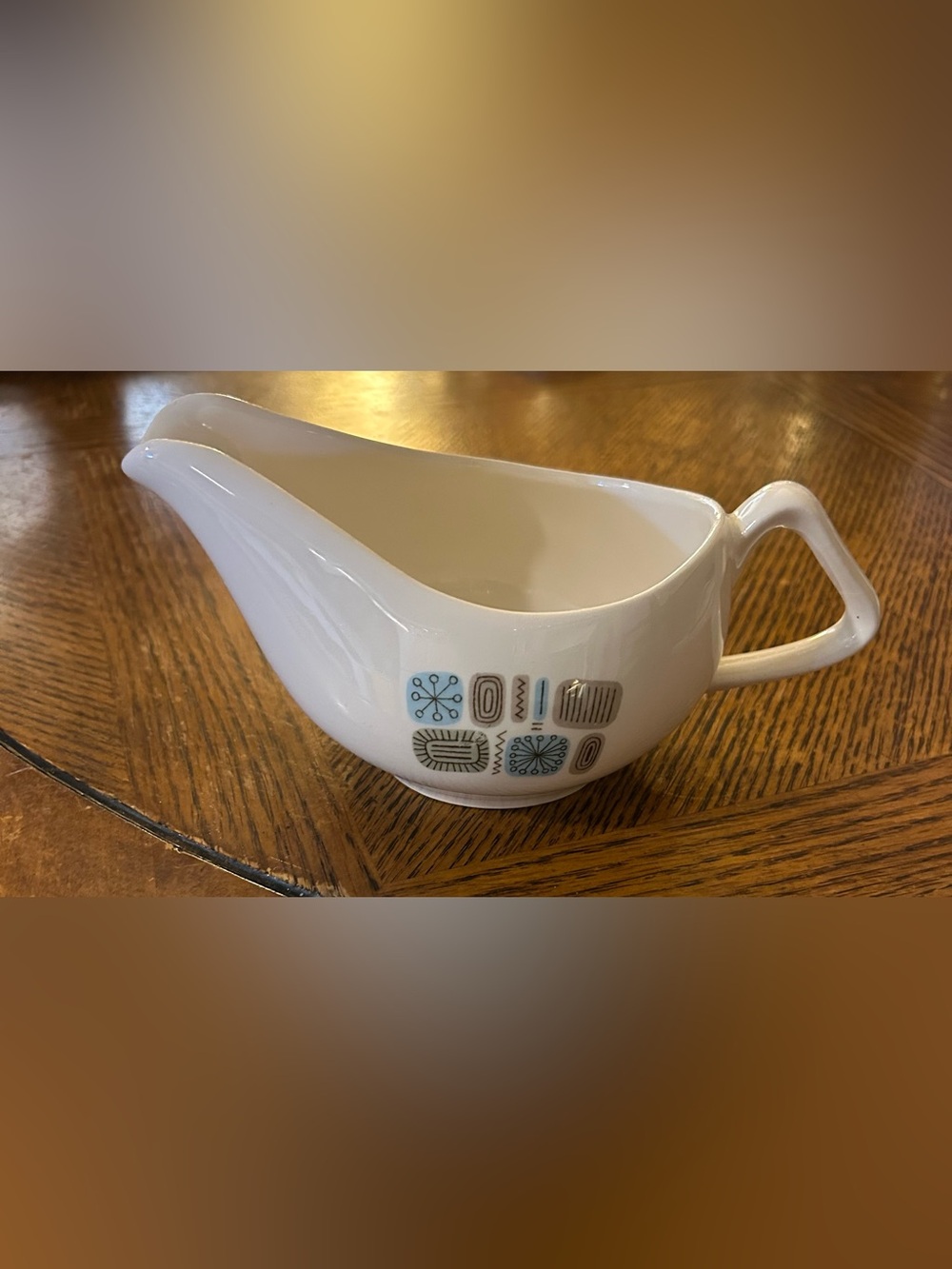 Vintage MCM Temporama Atomic Canonsburg Gravy/Sauce Boat